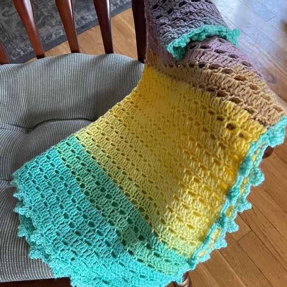 Hand Crocheted Blanket / Baby Blanket / Lap Blanket - Picture 1 of 10